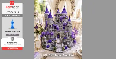 Lavender Bloom Castle STL File for 3D Print