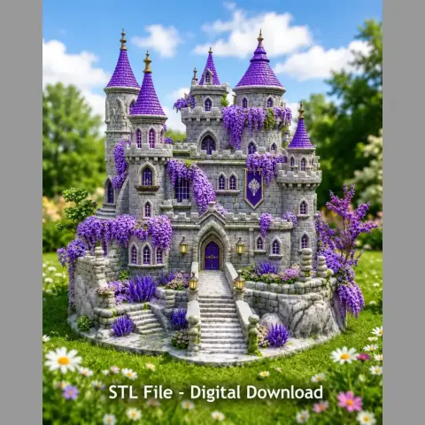 Lavender Bloom Castle STL File for 3D Print