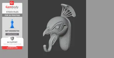 Peacock Head Wall Hanger Coat and Key Holder Hook