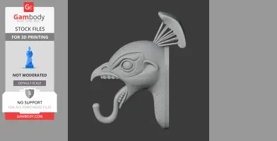 Peacock Head Wall Hanger Coat and Key Holder Hook