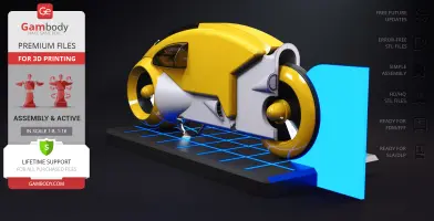 TRON 1982 Light Cycle 3D Printer Files | Assembly + Action