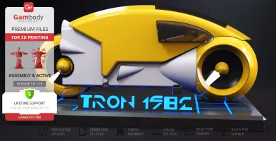 TRON 1982 Light Cycle 3D Printer Files | Assembly + Action