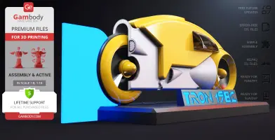 TRON 1982 Light Cycle 3D Printer Files | Assembly + Action