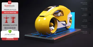 TRON 1982 Light Cycle 3D Printer Files | Assembly + Action