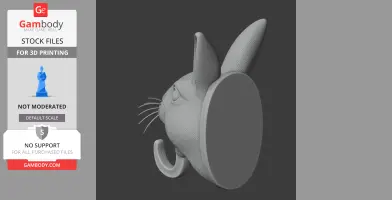 Rabbit Head Wall Hanger Coat and Key Holder Hook
