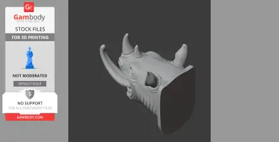 Rhino Head Wall Hanger Coat and Key Holder Hook
