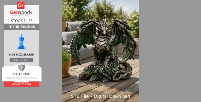 Ancient Forest Guardian Dragon STL File for 3D Print