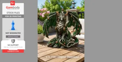 Ancient Forest Guardian Dragon STL File for 3D Print
