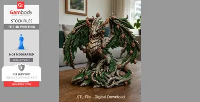 Ancient Forest Guardian Dragon STL File for 3D Print