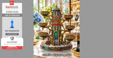 Steampunk Key & Jewelry Organizer STL File for 3D Print