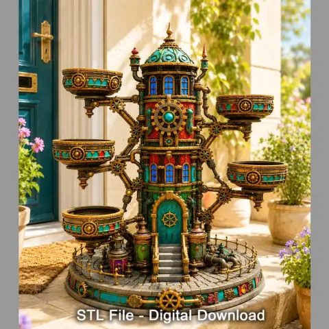 Steampunk Key & Jewelry Organizer STL File for 3D Print