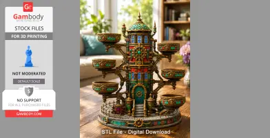 Steampunk Key & Jewelry Organizer STL File for 3D Print
