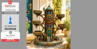 Steampunk Key & Jewelry Organizer STL File for 3D Print