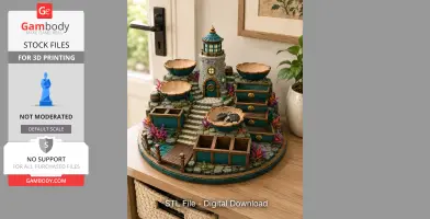 Lighthouse Jewelry Organizer STL File for 3D Print