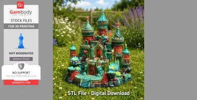 Coral Kingdom Fantasy Castle STL File for 3D Print