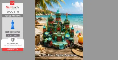 Coral Kingdom Fantasy Castle STL File for 3D Print