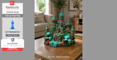 Coral Kingdom Fantasy Castle STL File for 3D Print