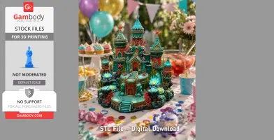 Coral Kingdom Fantasy Castle STL File for 3D Print