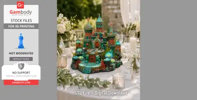Coral Kingdom Fantasy Castle STL File for 3D Print