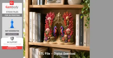 Coral Seahorse Fantasy Gateway STL File for 3D Print
