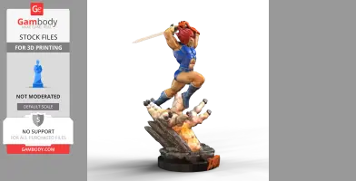 Lion-O Spartan Jump Thundercats 3D Model for Printing Collectible Statue