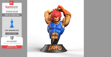 Lion-O Spartan Jump Thundercats 3D Model for Printing Collectible Statue