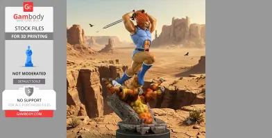 Lion-O Spartan Jump Thundercats 3D Model for Printing Collectible Statue