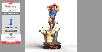 Lion-O Spartan Jump Thundercats 3D Model for Printing Collectible Statue