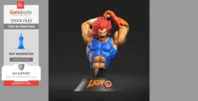 Lion-O Spartan Jump Thundercats 3D Model for Printing Collectible Statue