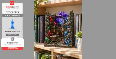 Fantasy Mining Tunnel Book Nook STL File for 3D Print