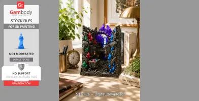 Fantasy Mining Tunnel Book Nook STL File for 3D Print