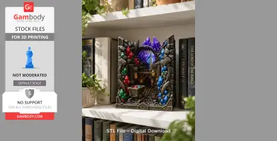 Fantasy Mining Tunnel Book Nook STL File for 3D Print