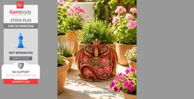 Ruby Rose Dragon Planter STL File for 3D Print