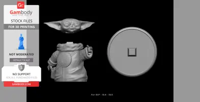 Grogu Baby Joda The Mandolorian series STAR WARS Model Printing Miniature Assembly File STL for 3D Printing