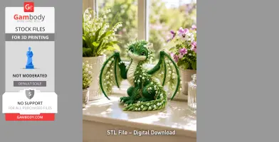 Lily of the Valley Baby Dragon STL File for 3D Print
