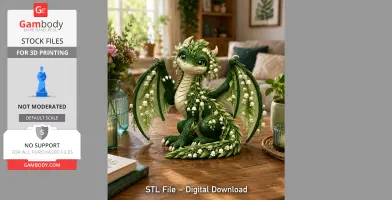 Lily of the Valley Baby Dragon STL File for 3D Print