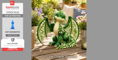 Lily of the Valley Baby Dragon STL File for 3D Print