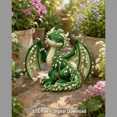 Lily of the Valley Baby Dragon STL File for 3D Print