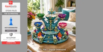 Advertising Oceanic Treasure Shrine Organizer STL File for 3D Print