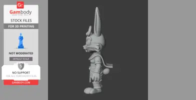 Bugs Bunny Anubis Ring Figure