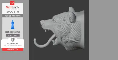 Grizzly bear HEAD WALL HANGER COAT AND KEY HOLDER HOOK