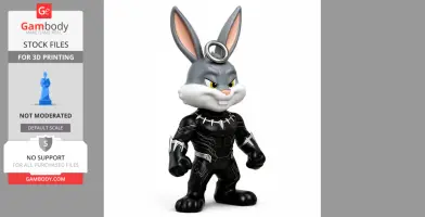 Bugs Bunny Black Panther Ring Figure