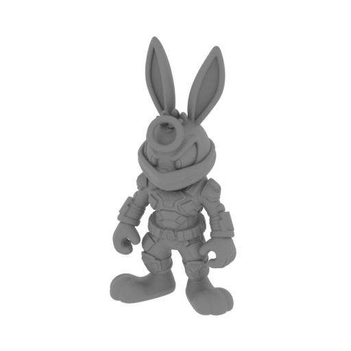 Bugs Bunny Cyber Ninja Ring Figure.stl