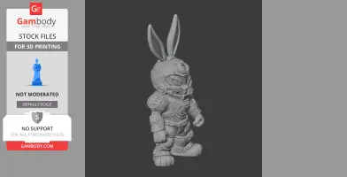 Bugs Bunny Doom Slayer Ring Figure