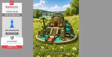 Lost Temple of the Emerald Guardians STL File for 3D Print