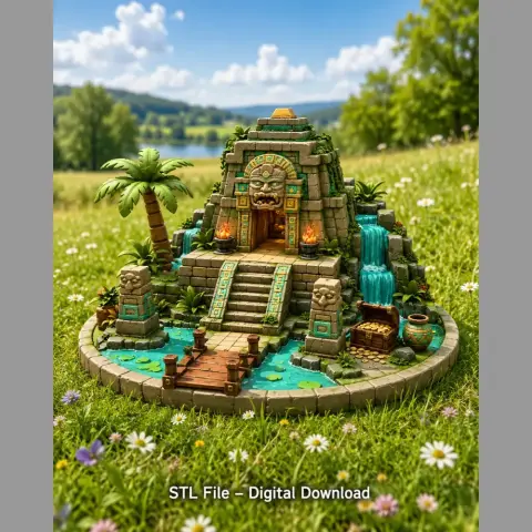 Lost Temple of the Emerald Guardians STL File for 3D Print