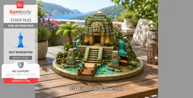 Lost Temple of the Emerald Guardians STL File for 3D Print