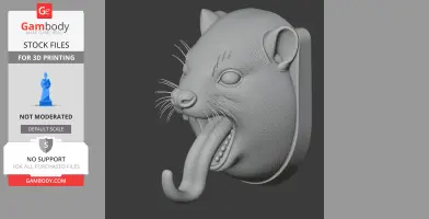 Hyrax HEAD WALL HANGER COAT AND KEY HOLDER HOOK