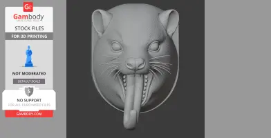 Hyrax HEAD WALL HANGER COAT AND KEY HOLDER HOOK