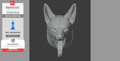 Jackal HEAD WALL HANGER COAT AND KEY HOLDER HOOK